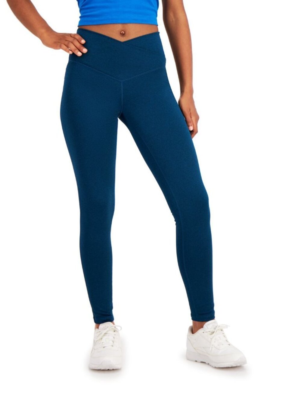 Jenni by Jennifer Moore Womens On Repeat Crossover Full Length Legging